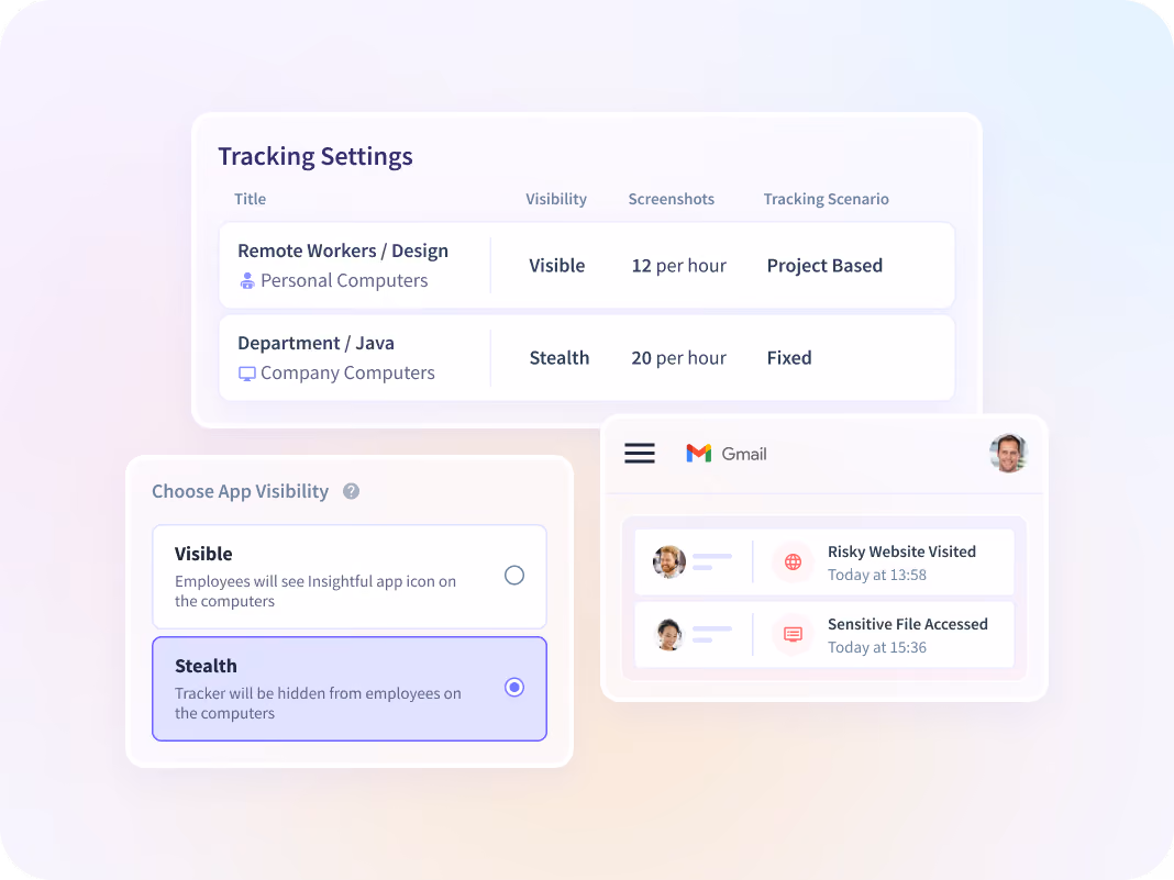 Insightful dashboard showing employee time on projects and tasks