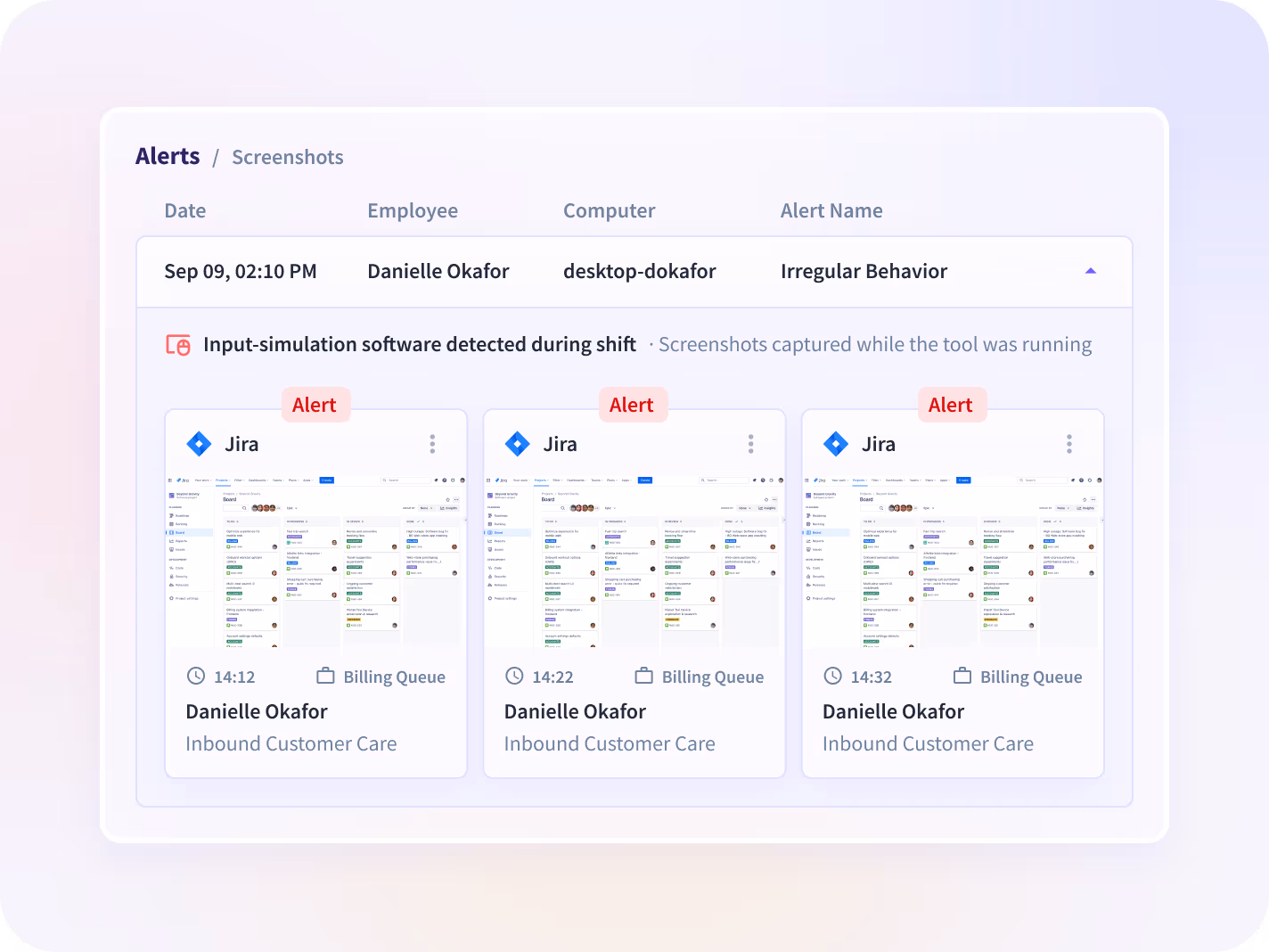 monitor employees screenshots