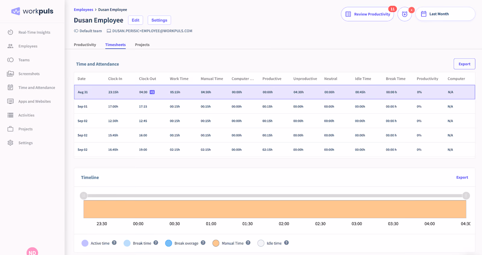 workpuls screenshot