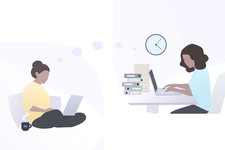 transición de la oficina a la ubicación remota