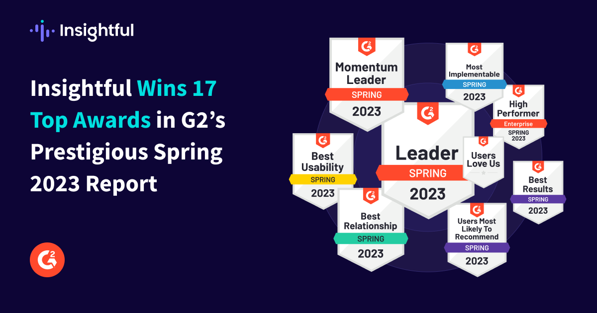 Insightful Wins 17 Top Awards in G2’s Distinguished Spring 2023 Report