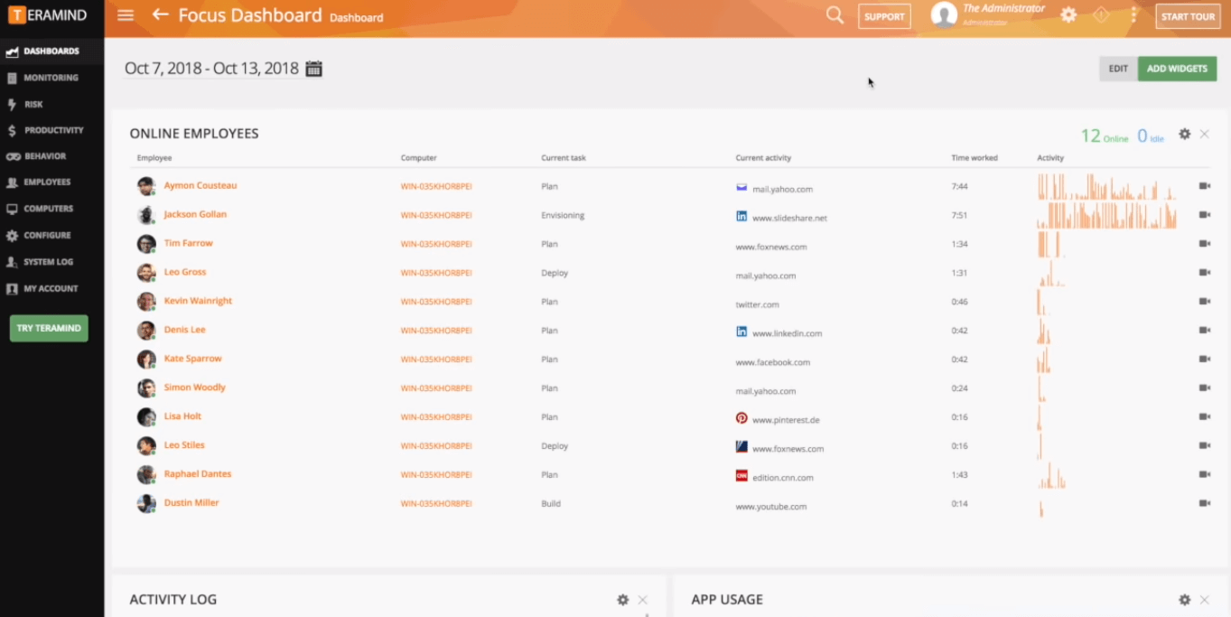 Teramind comuter monitoring software