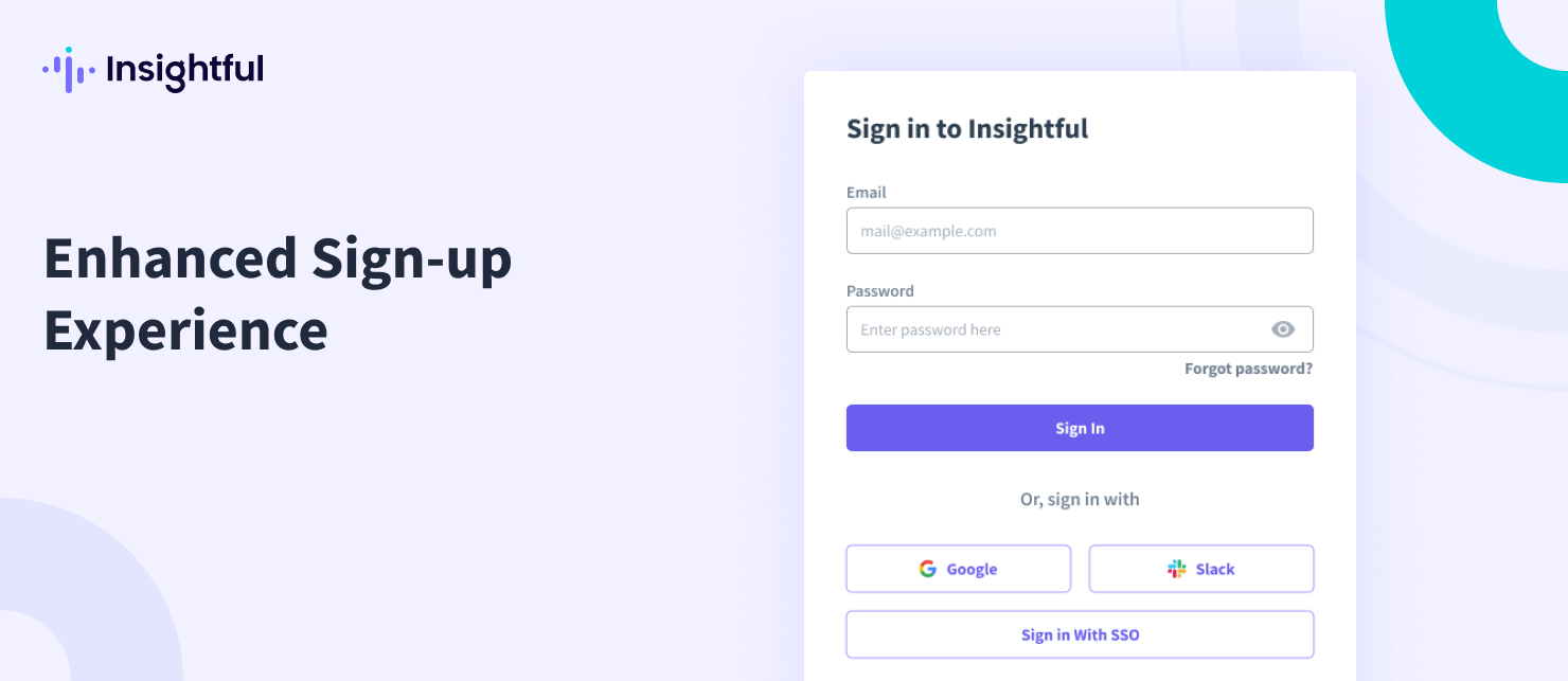 Enhanced sign up flow