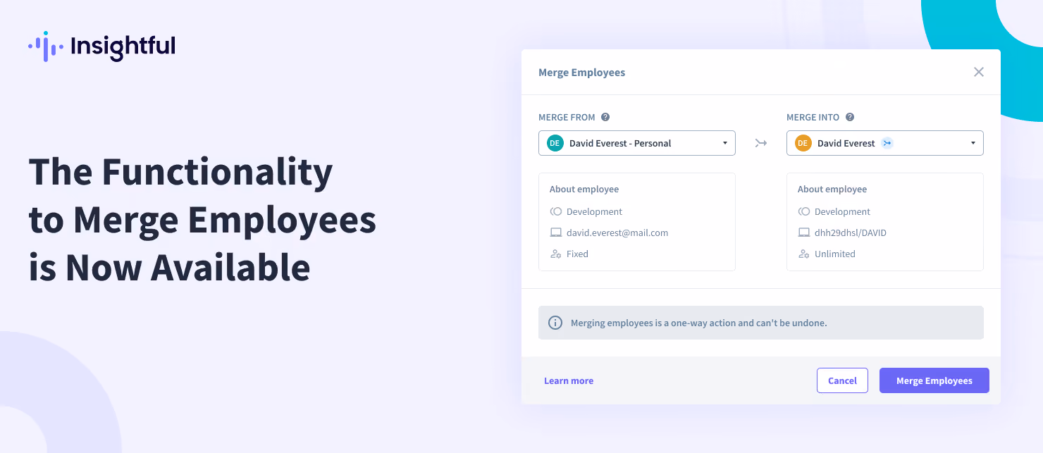 Merge your employees easily