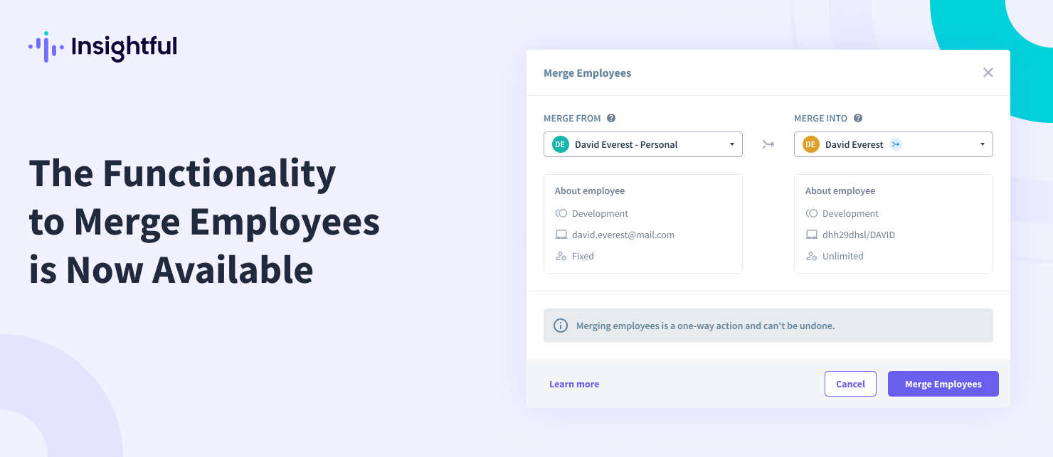 Merge your employees easily